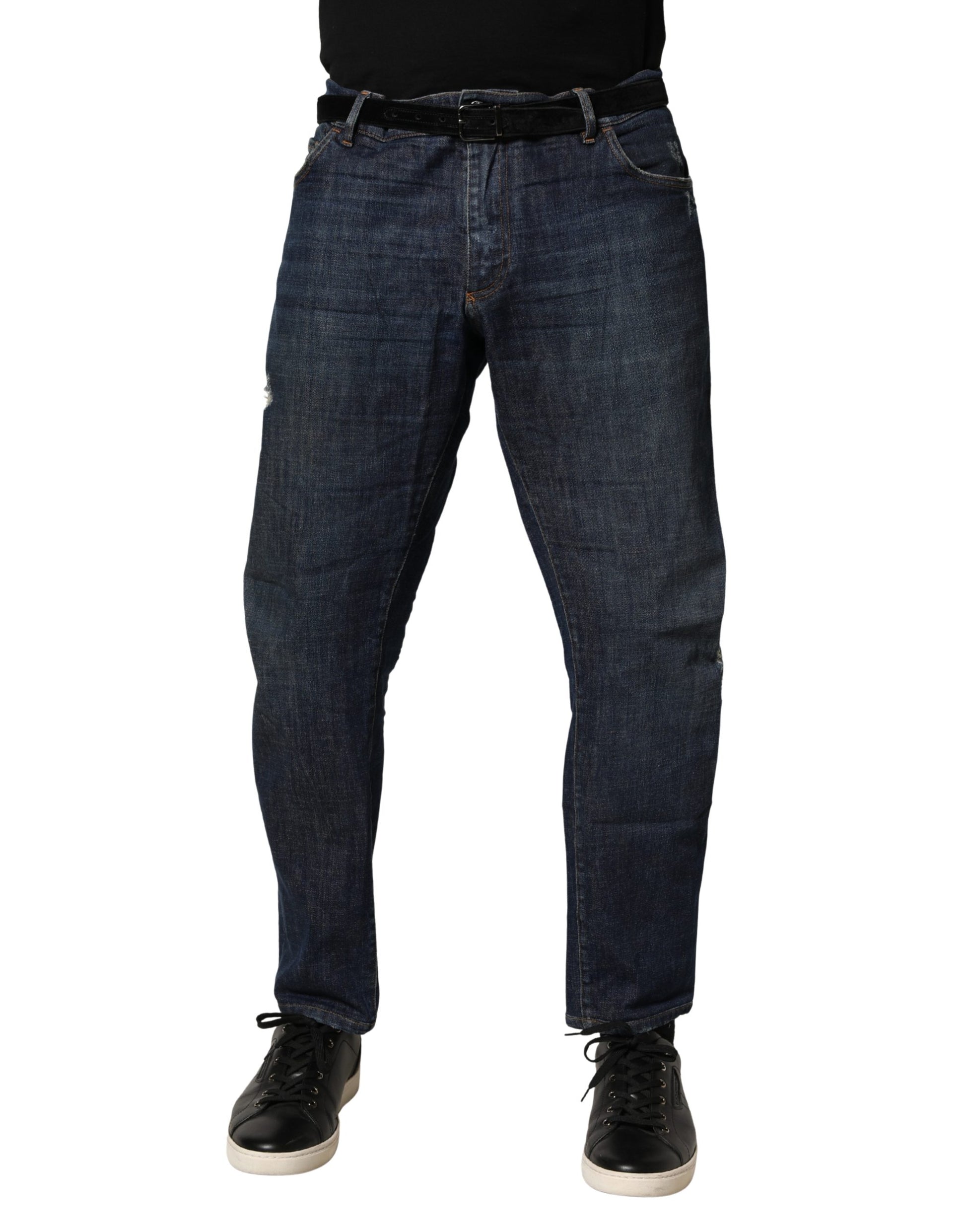 Pair of blue jeans on a mannequin