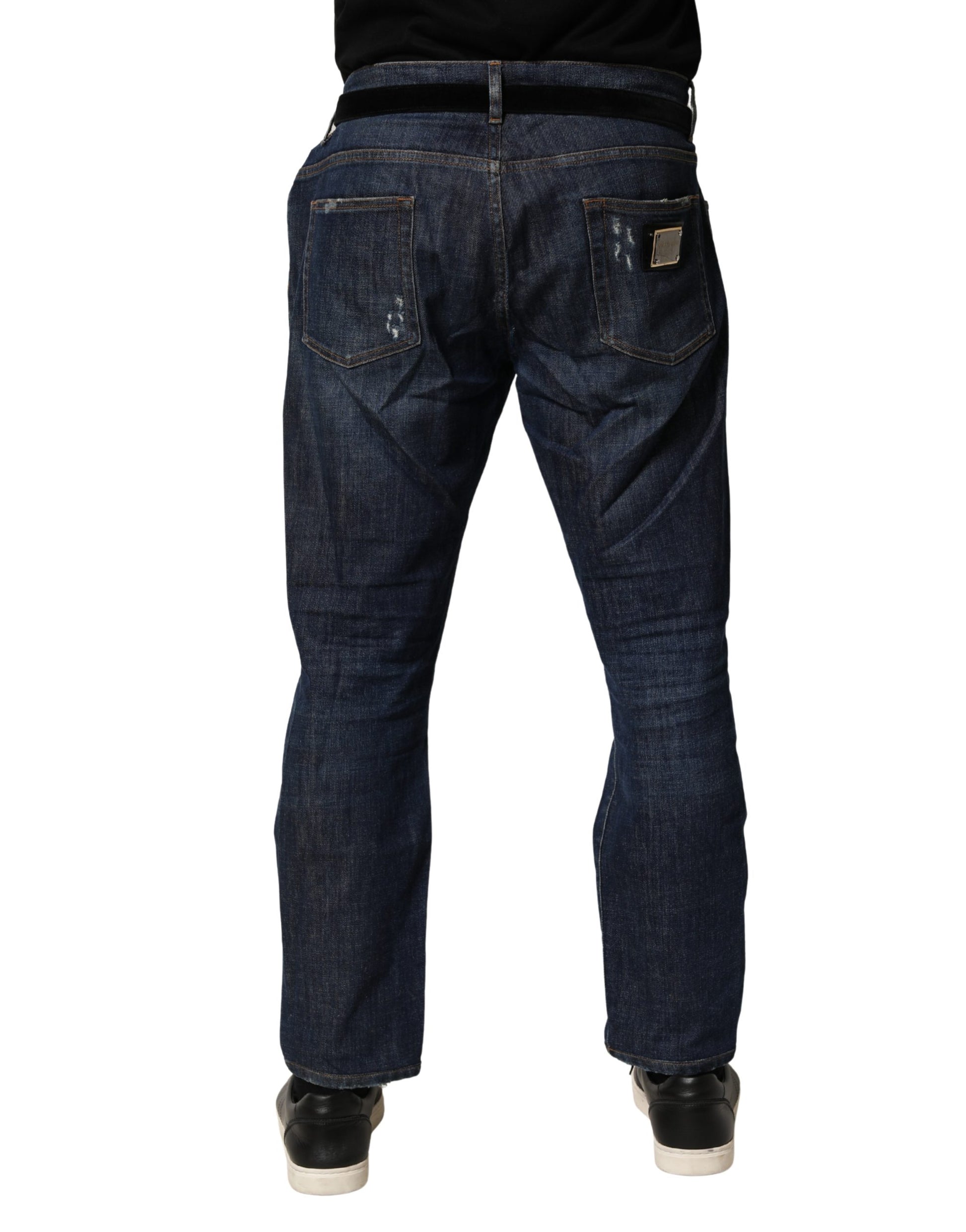 Pair of blue jeans on a mannequin