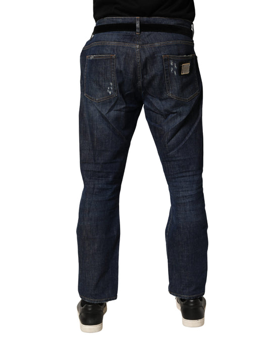 Pair of blue jeans on a mannequin