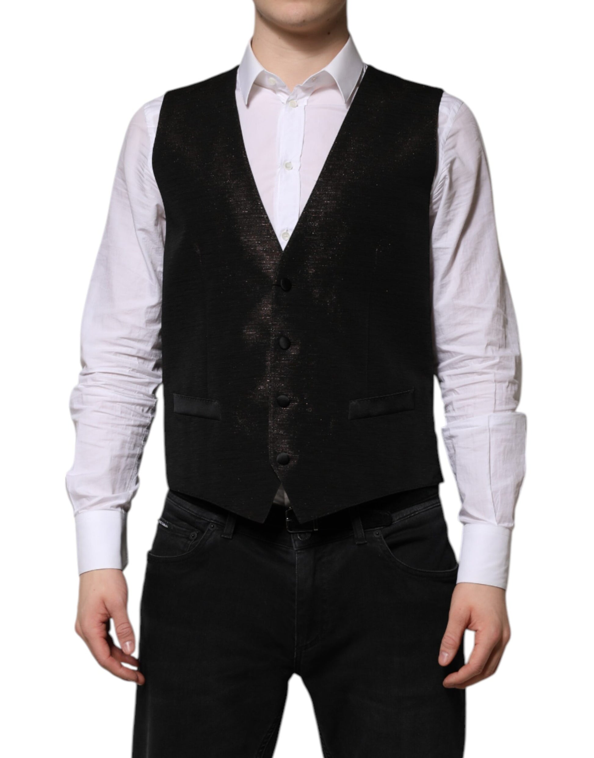 A dark brown men's vest from Dolce & Gabbana