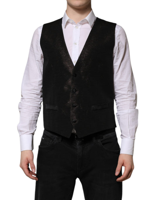 A dark brown men's vest from Dolce & Gabbana