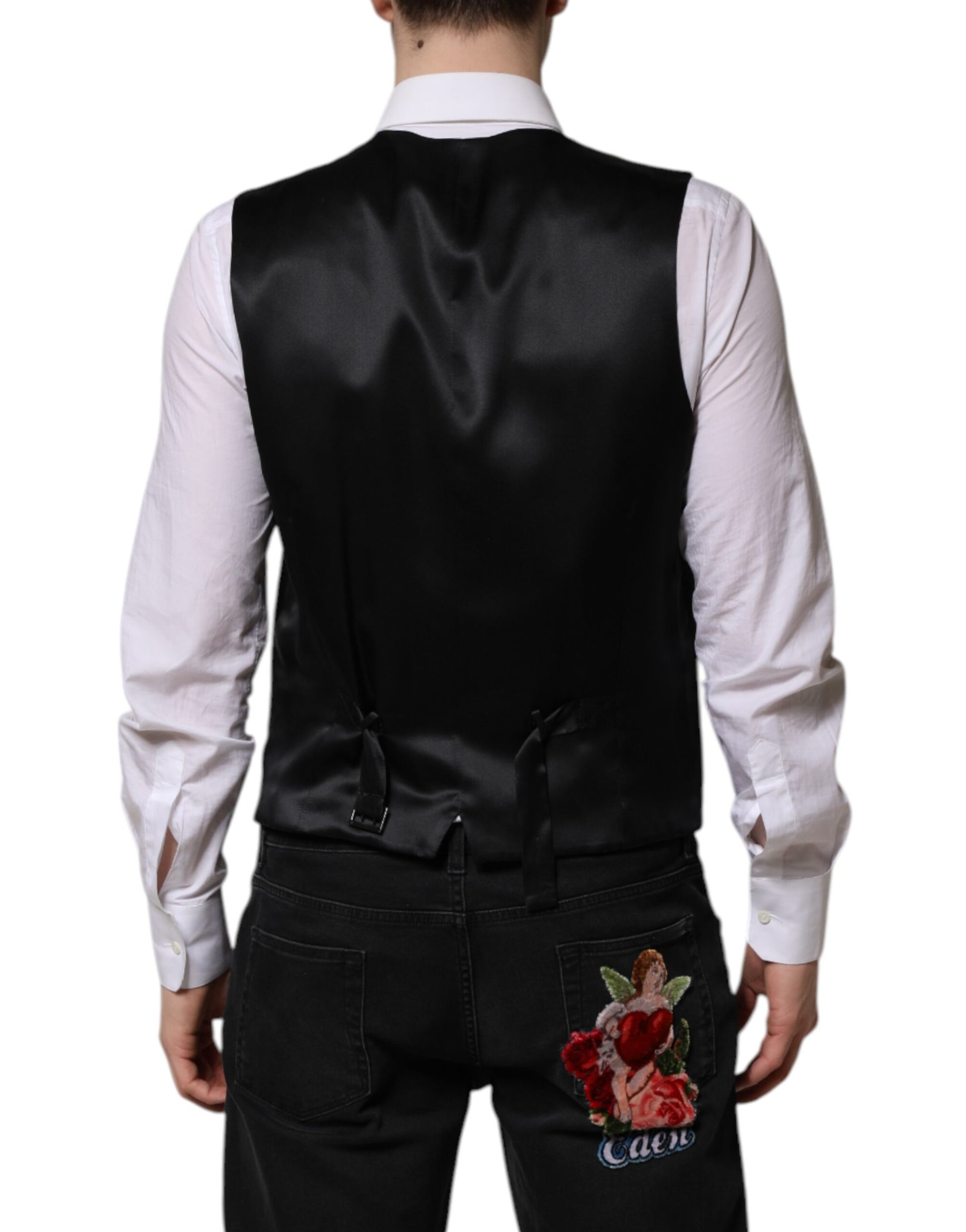 A dark brown men's vest from Dolce & Gabbana