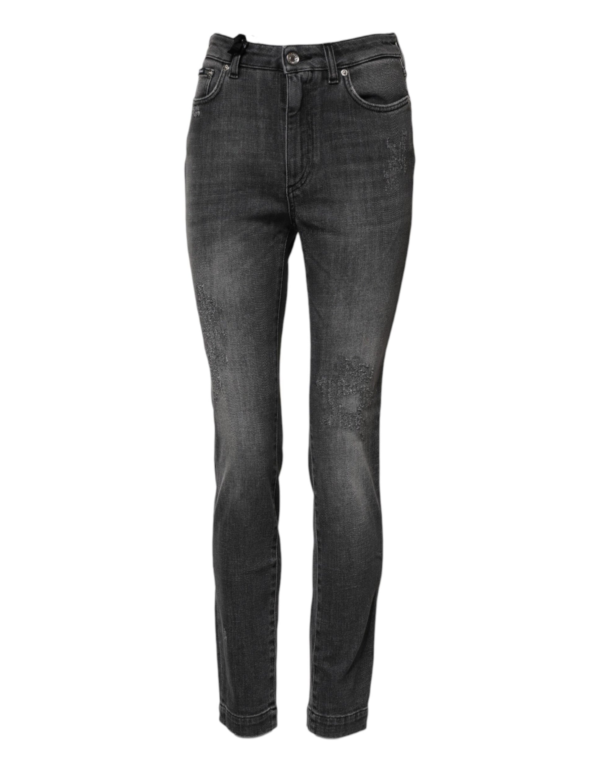 Pair of blue jeans on a hanger