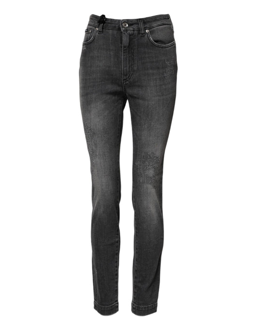 Pair of blue jeans on a hanger