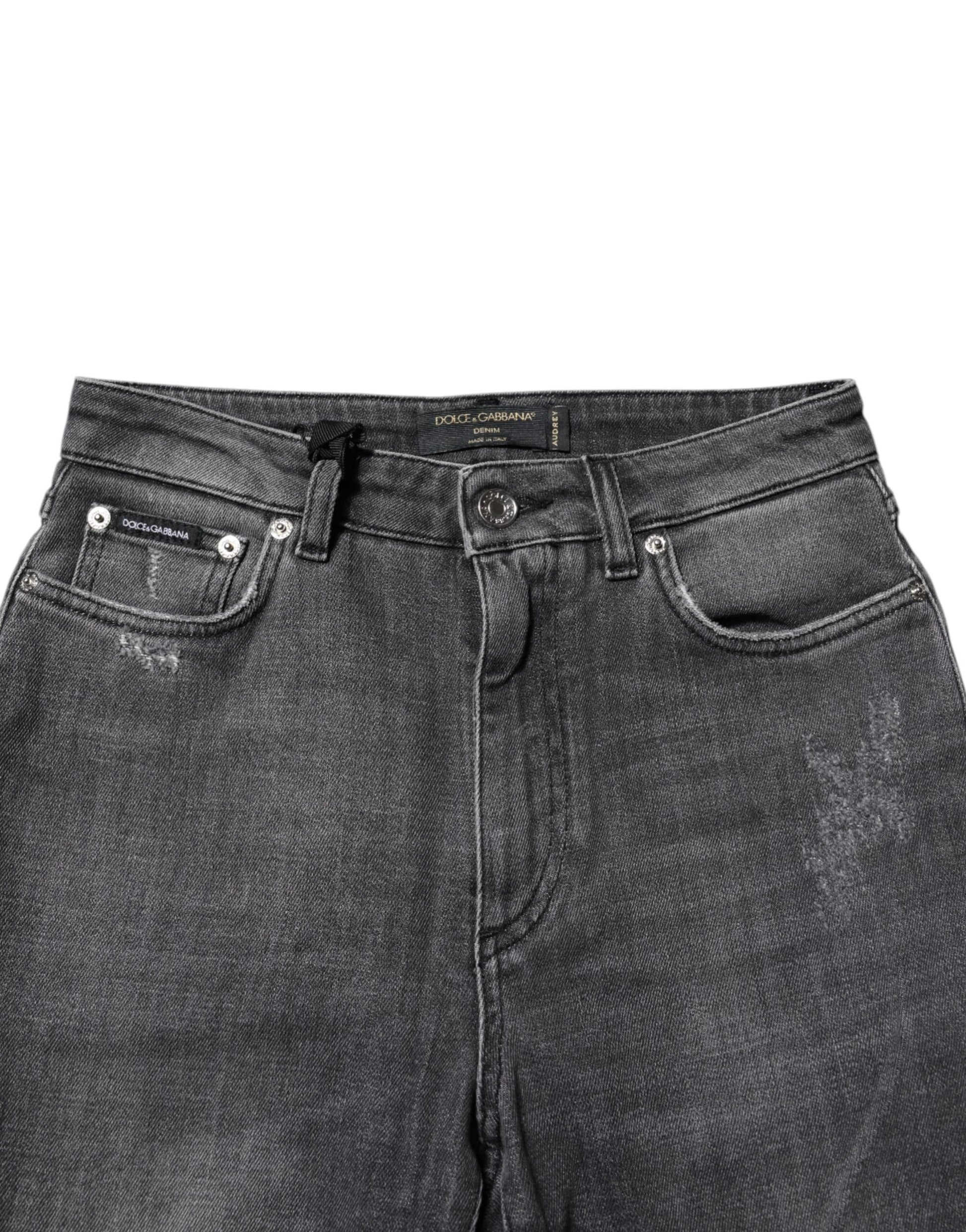 Pair of blue jeans with visible stitching details