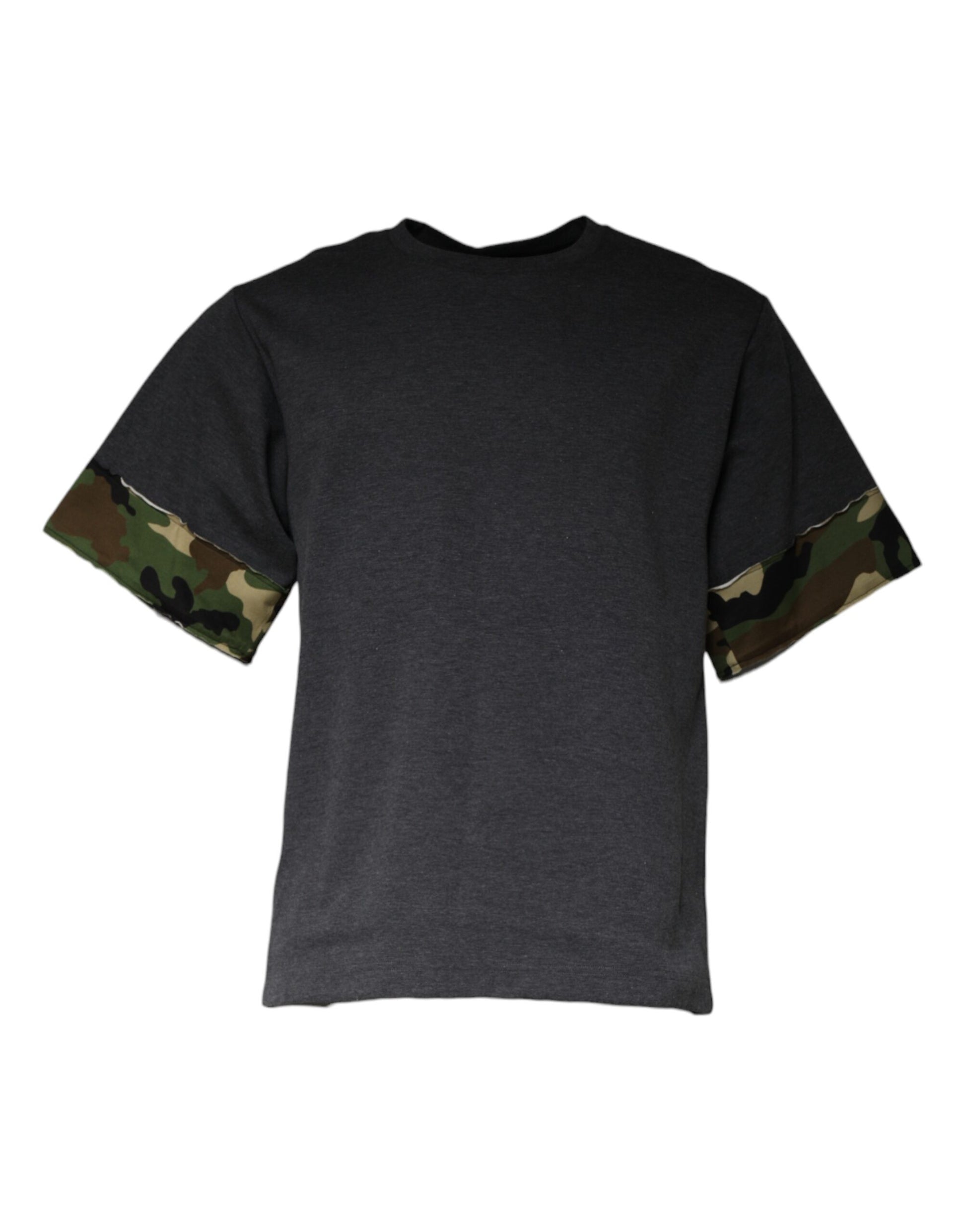 Short sleeve shirt with camouflage pattern on sleeves