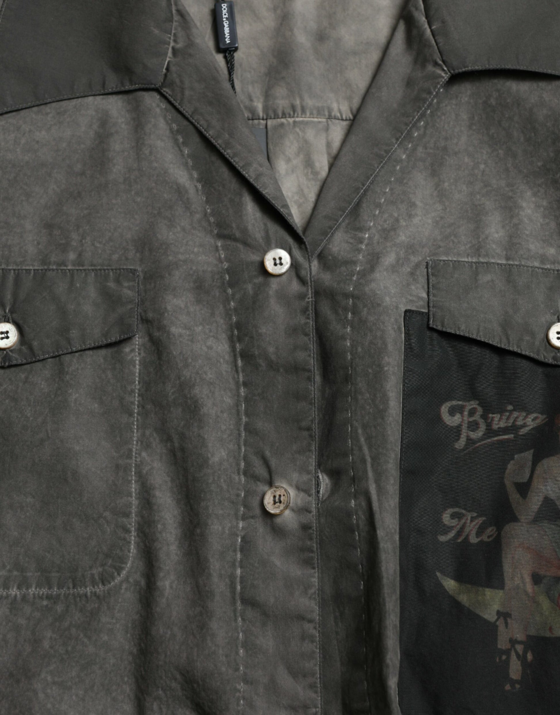 Men's denim jacket with buttoned front