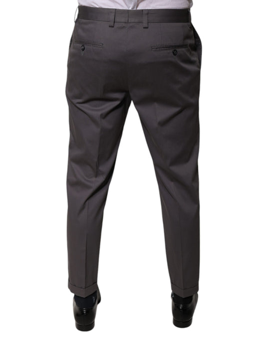A pair of dark gray mid waist dress pants from Dolce & Gabbana
