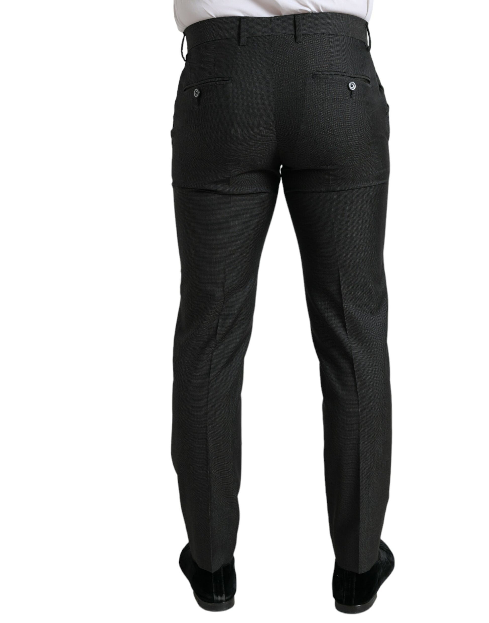 Pair of black trousers with pockets on sides