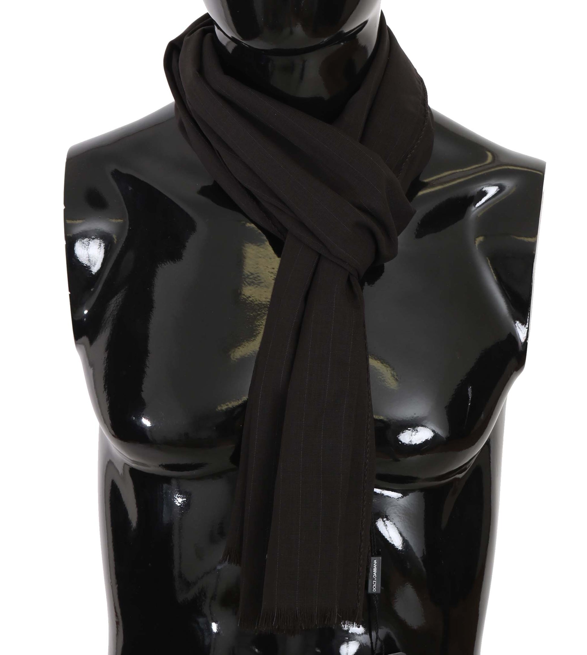Black scarf on mannequin