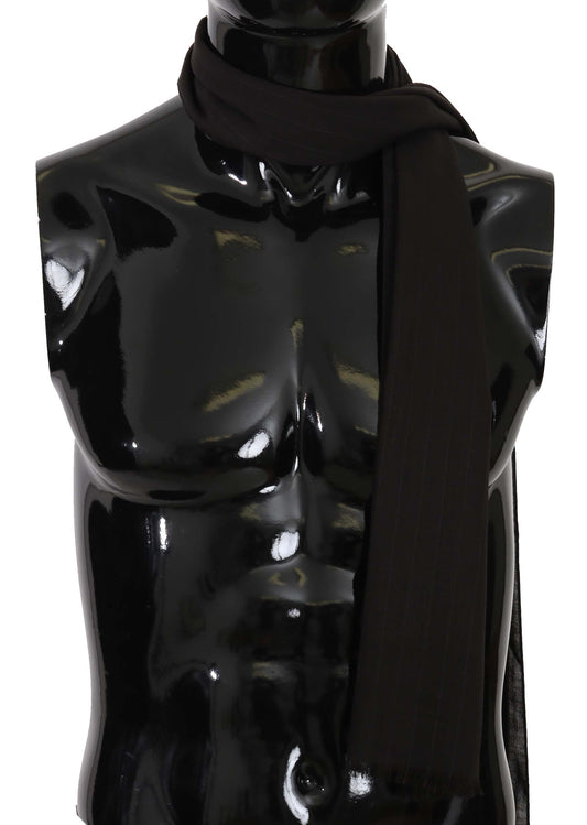 Black mannequin torso wearing a black scarf