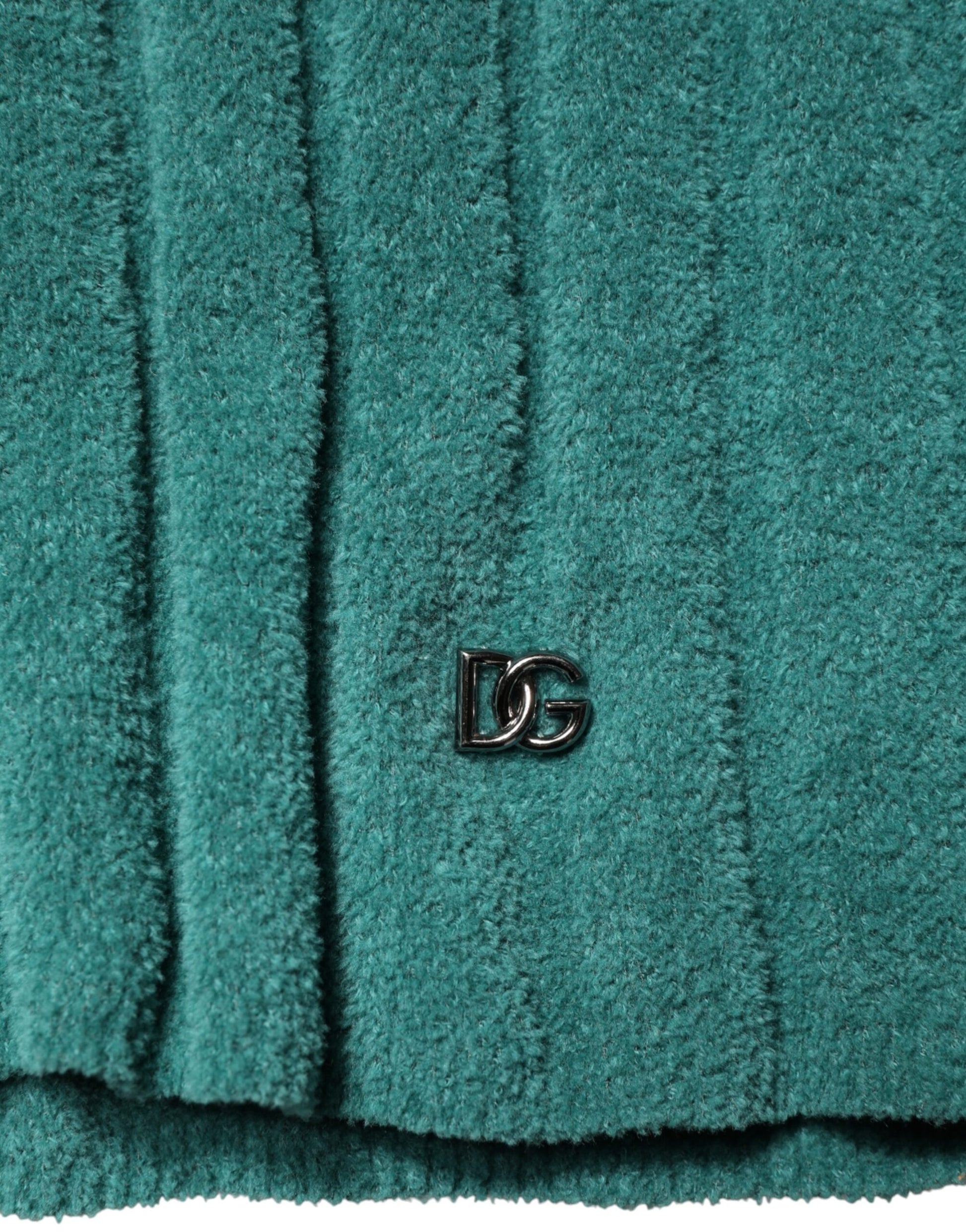 Green towel with logo
