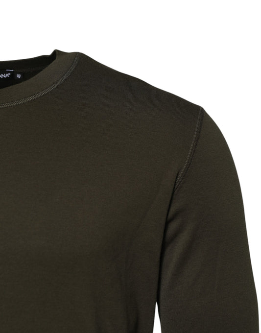 Long sleeve dark green sweater