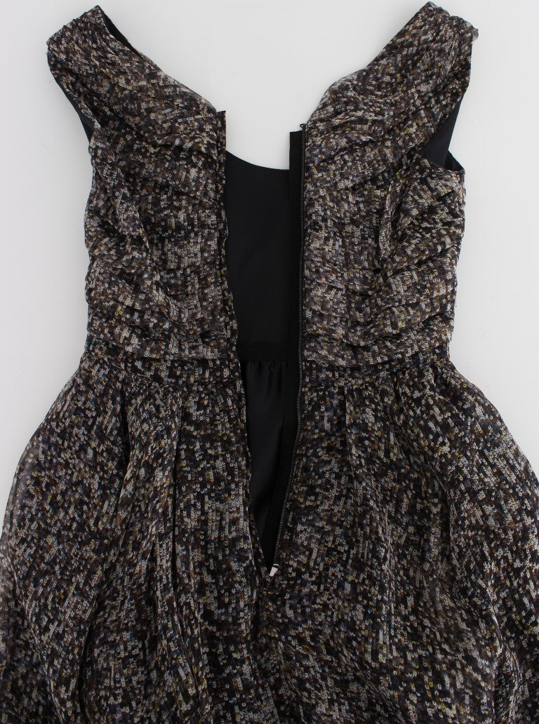 Black sequined dress with long sleeves