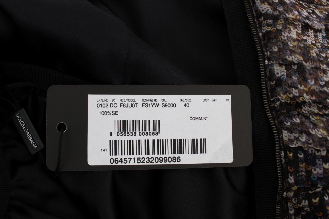 Tag on a jacket with barcode and text
