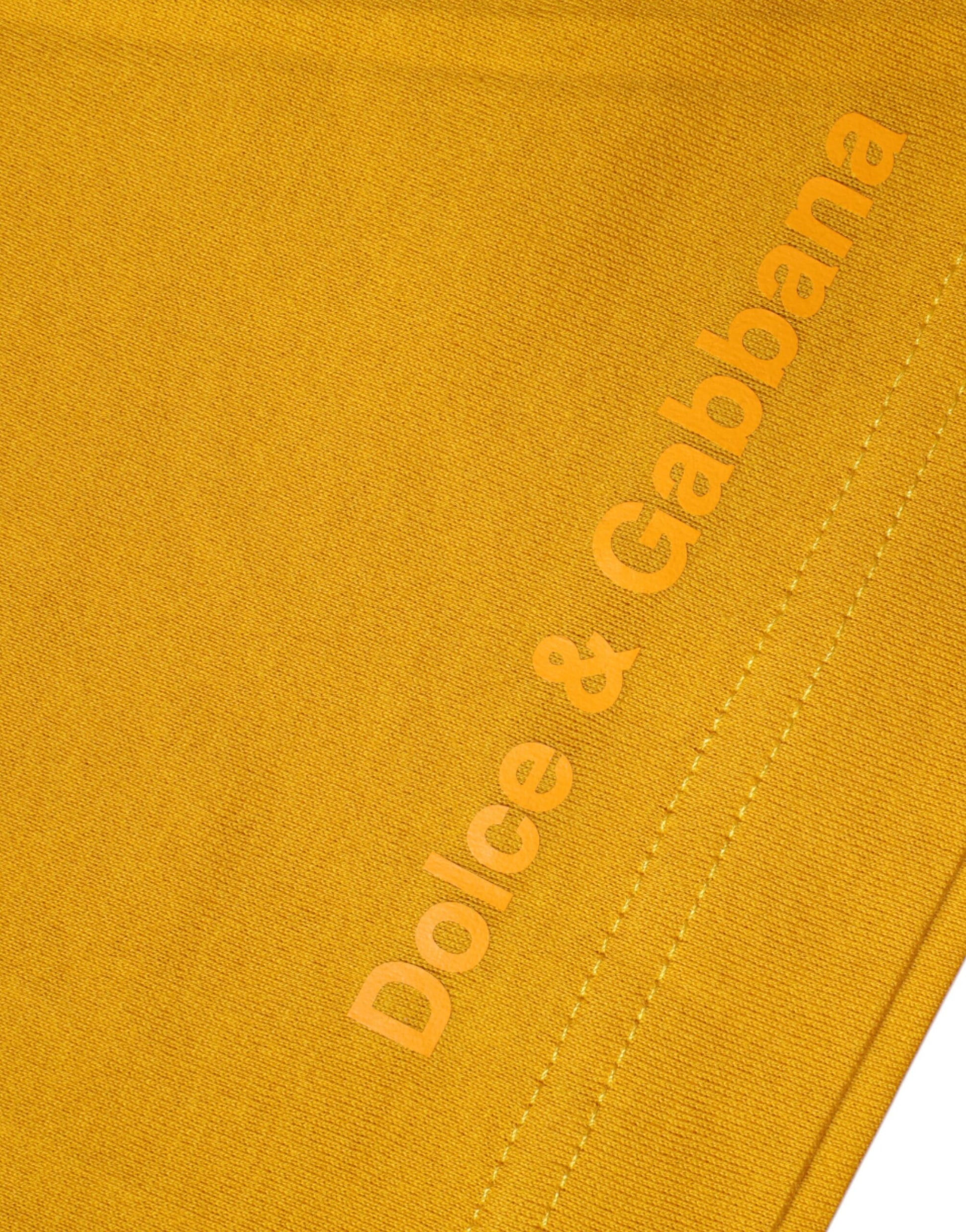 Yellow fabric with embroidered names