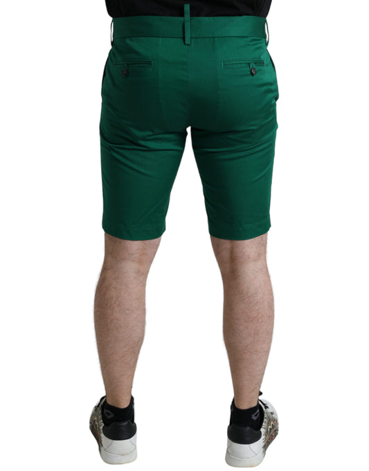 Pair of green shorts on a mannequin