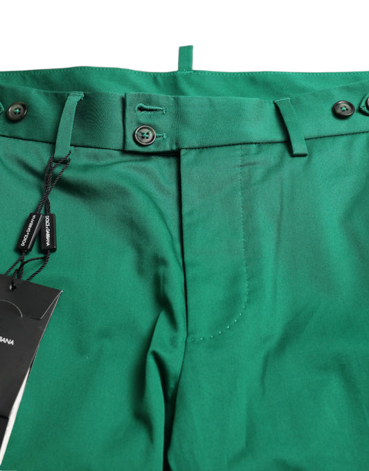 Green pants on a hanger