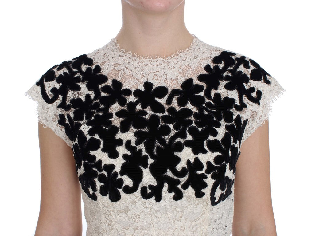 Black lace bodice on a dress