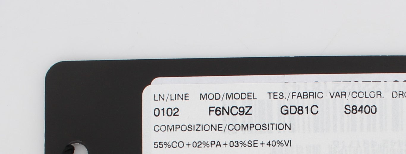 Black rectangular label with white text