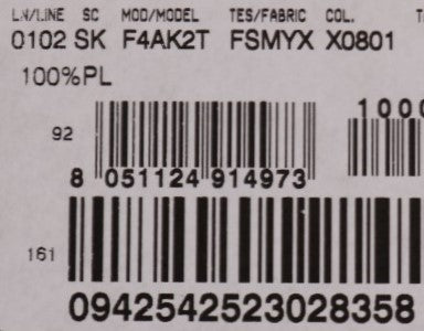 Barcode on a product label
