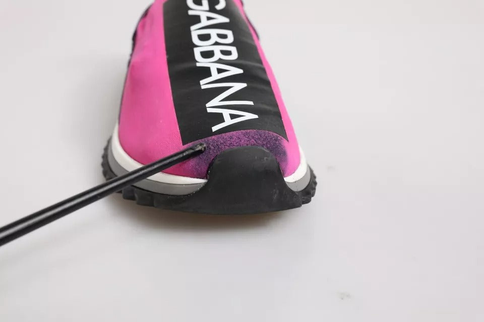 Pink shoe with white sole