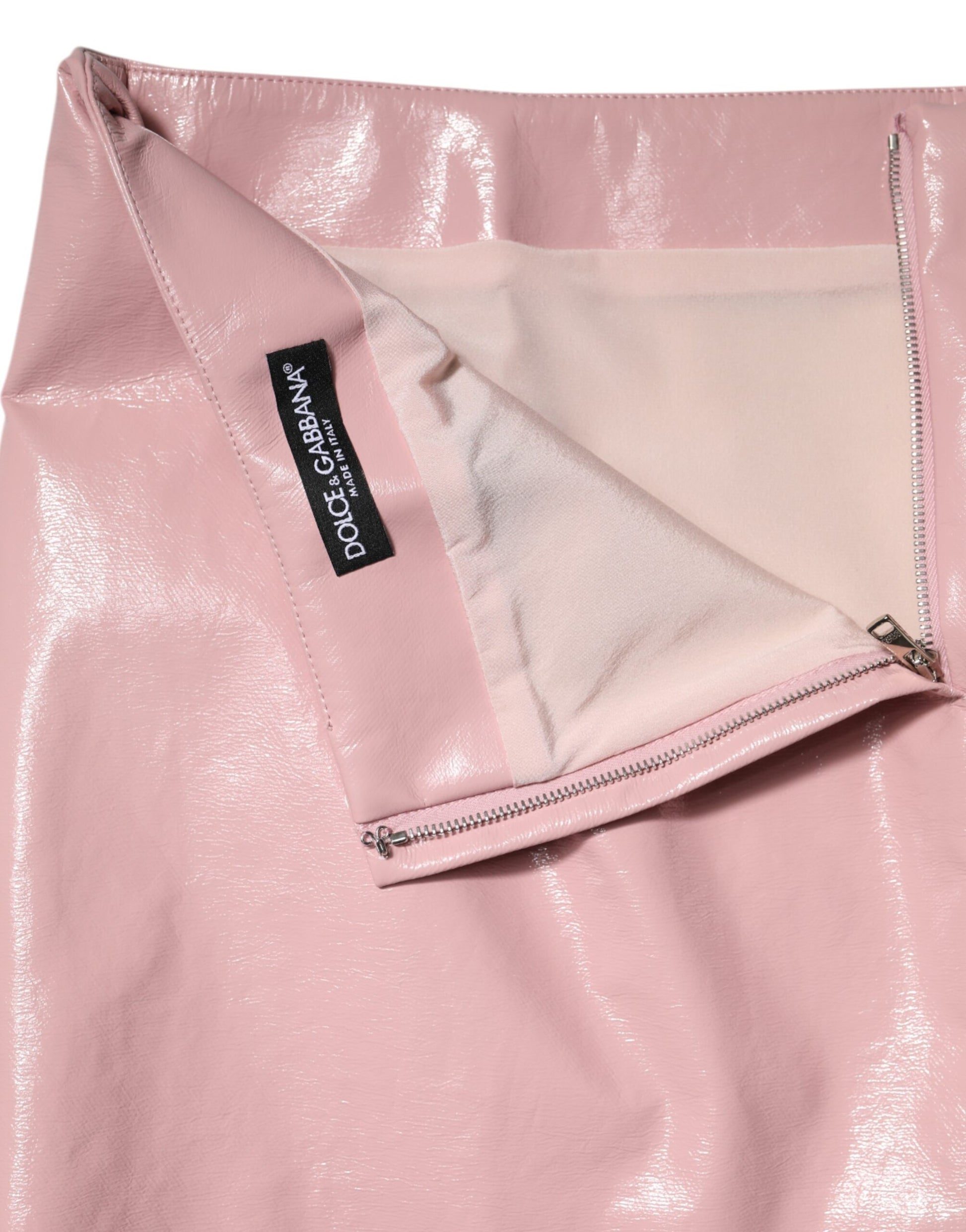 Pink fabric with zippered pocket