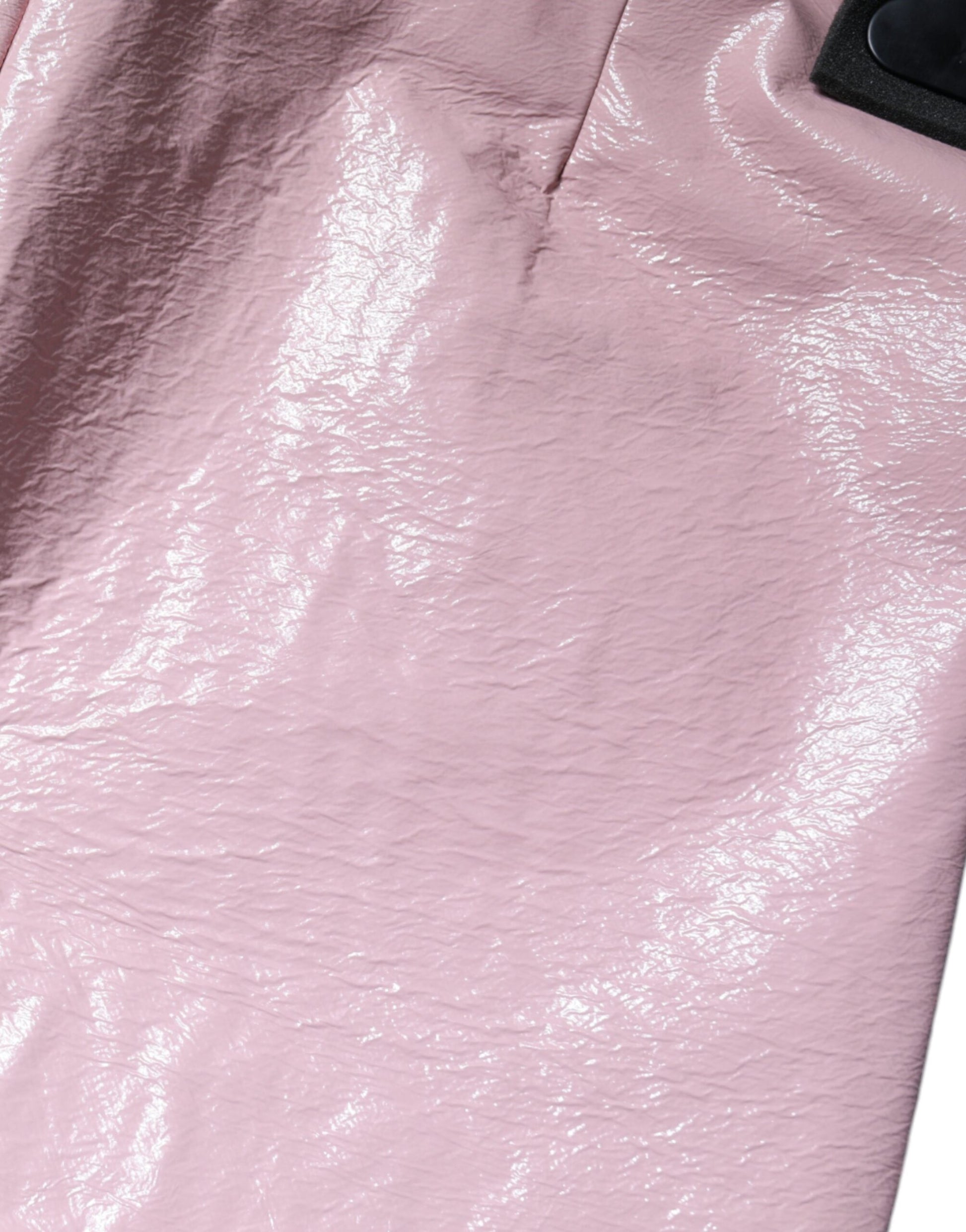Pink shiny leather pants