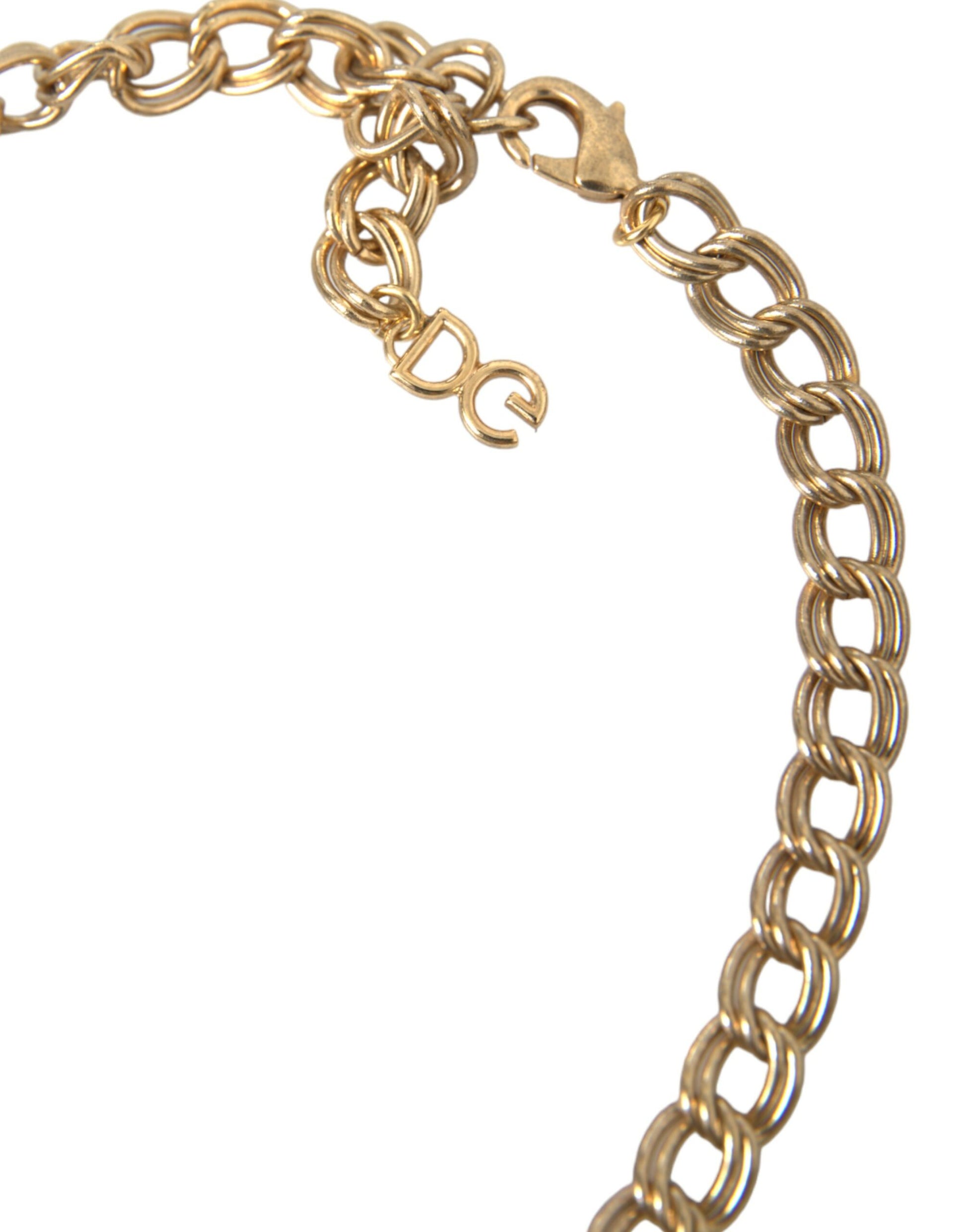 Gold chain necklace with clasp