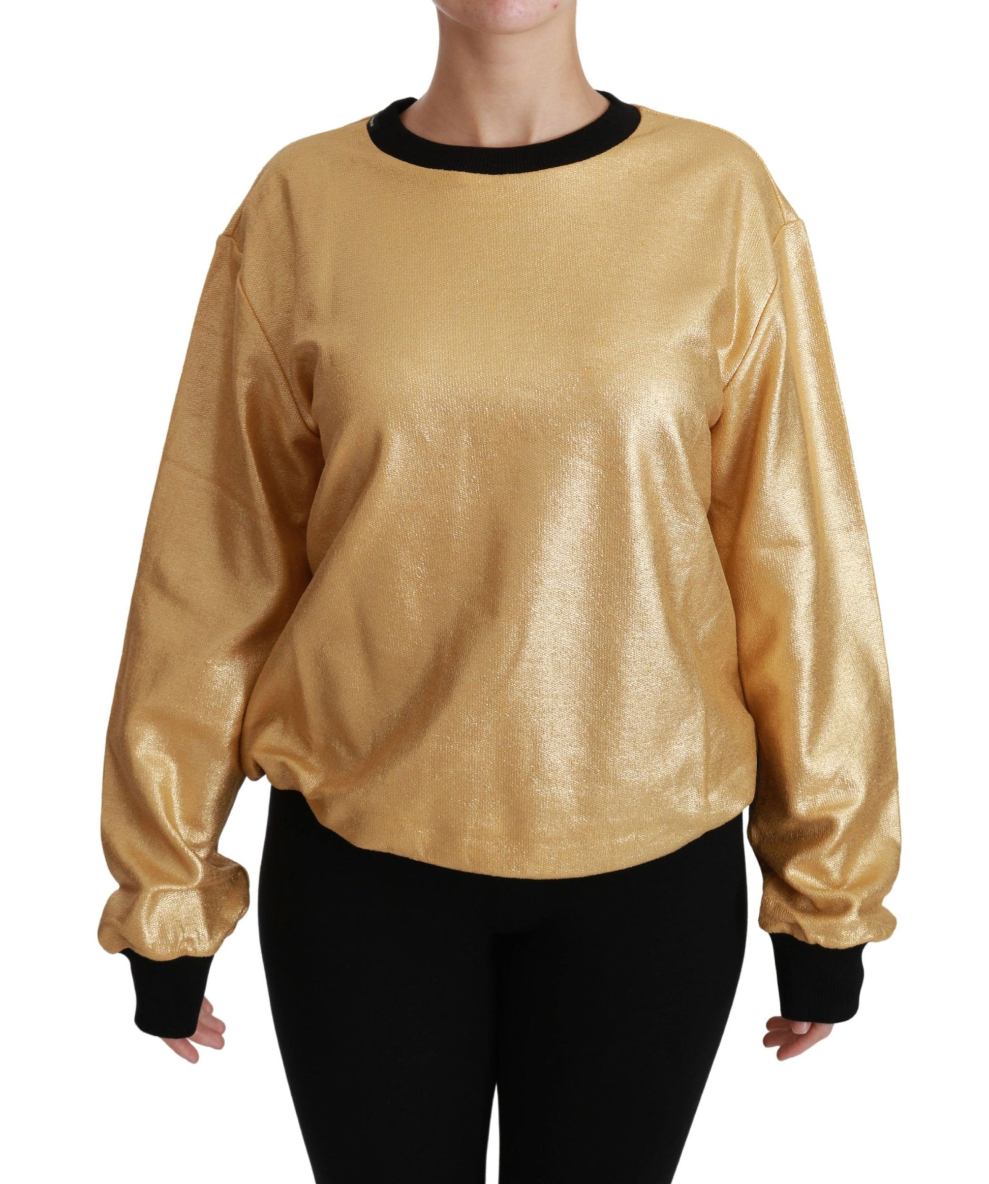 Gold sequin long sleeve shirt