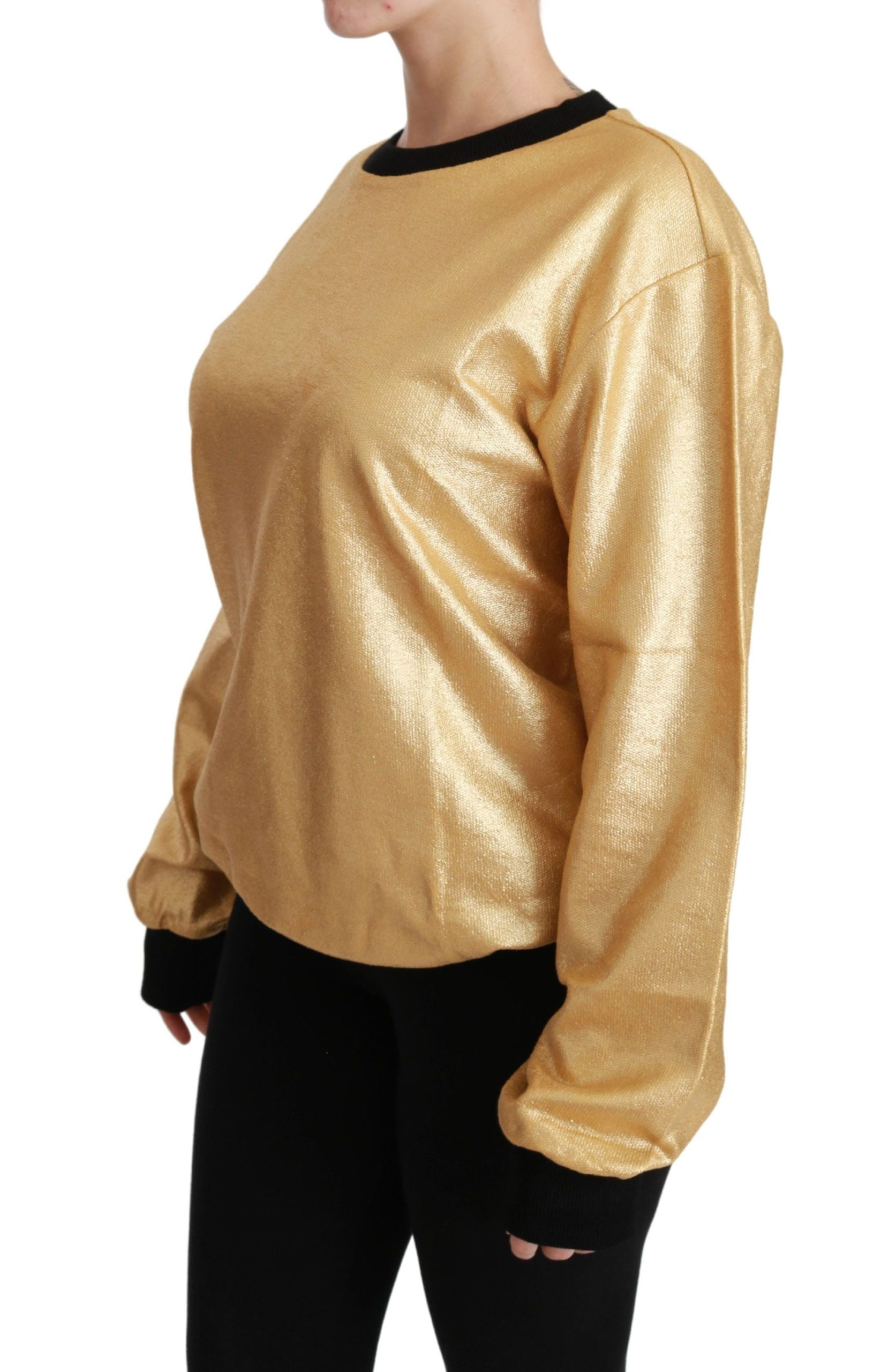 Gold sequin long sleeve top