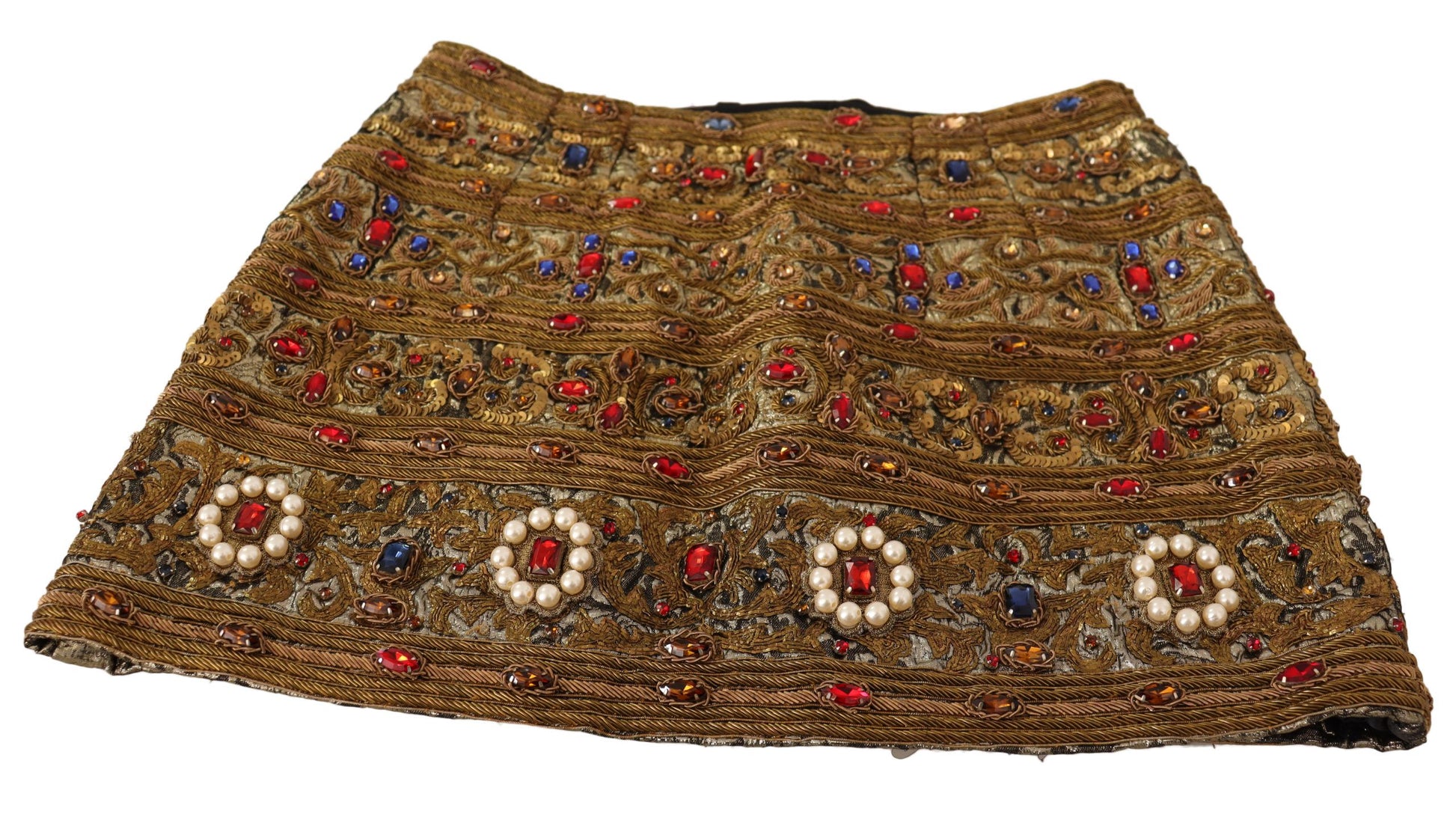 Decorative skirt with embroidery and beads
