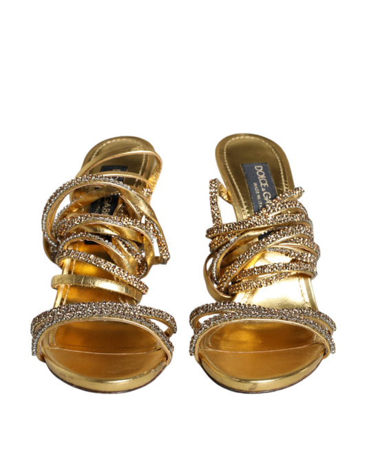Gold strappy sandals for children