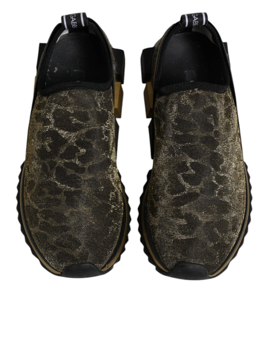 Pair of gold glittery sneakers
