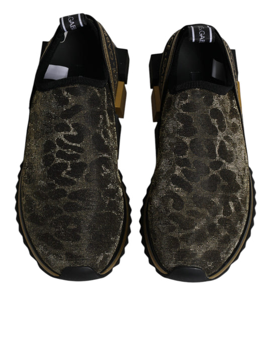 Pair of gold glittery sneakers
