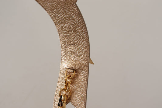 Gold sequined belt with a buckle