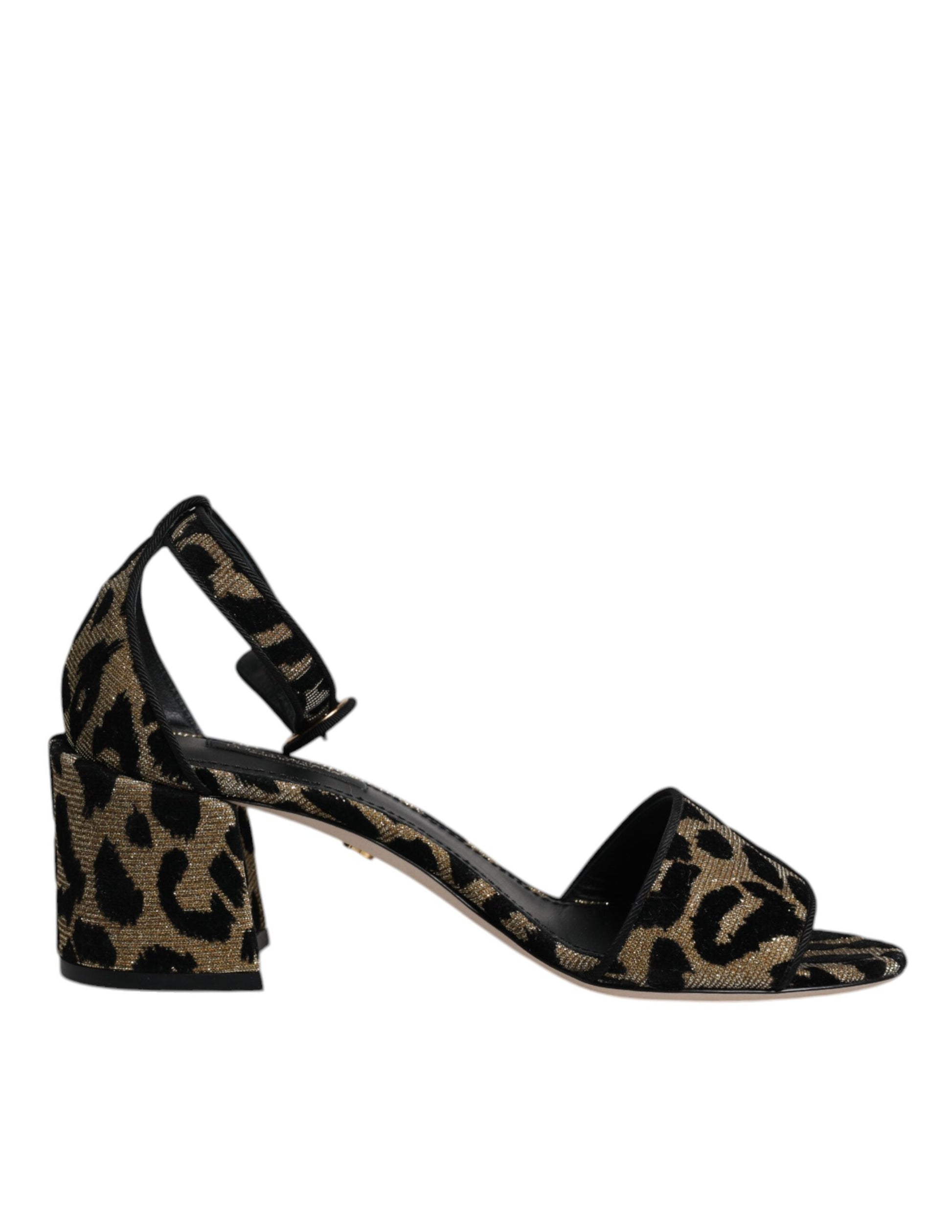 Leopard print high heel sandal