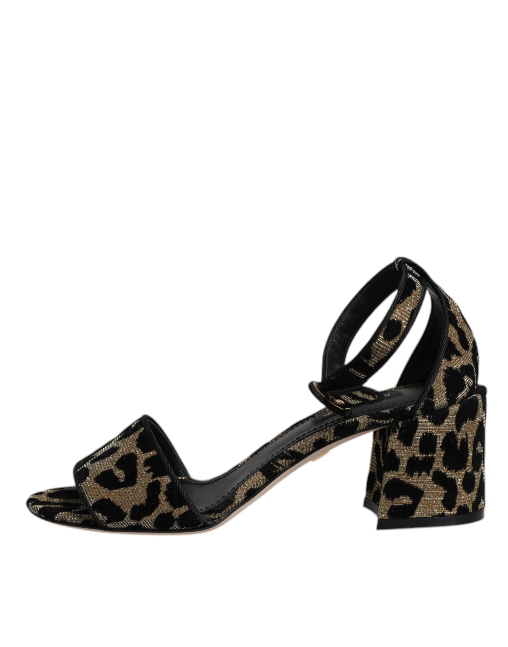 Leopard print high heel shoes
