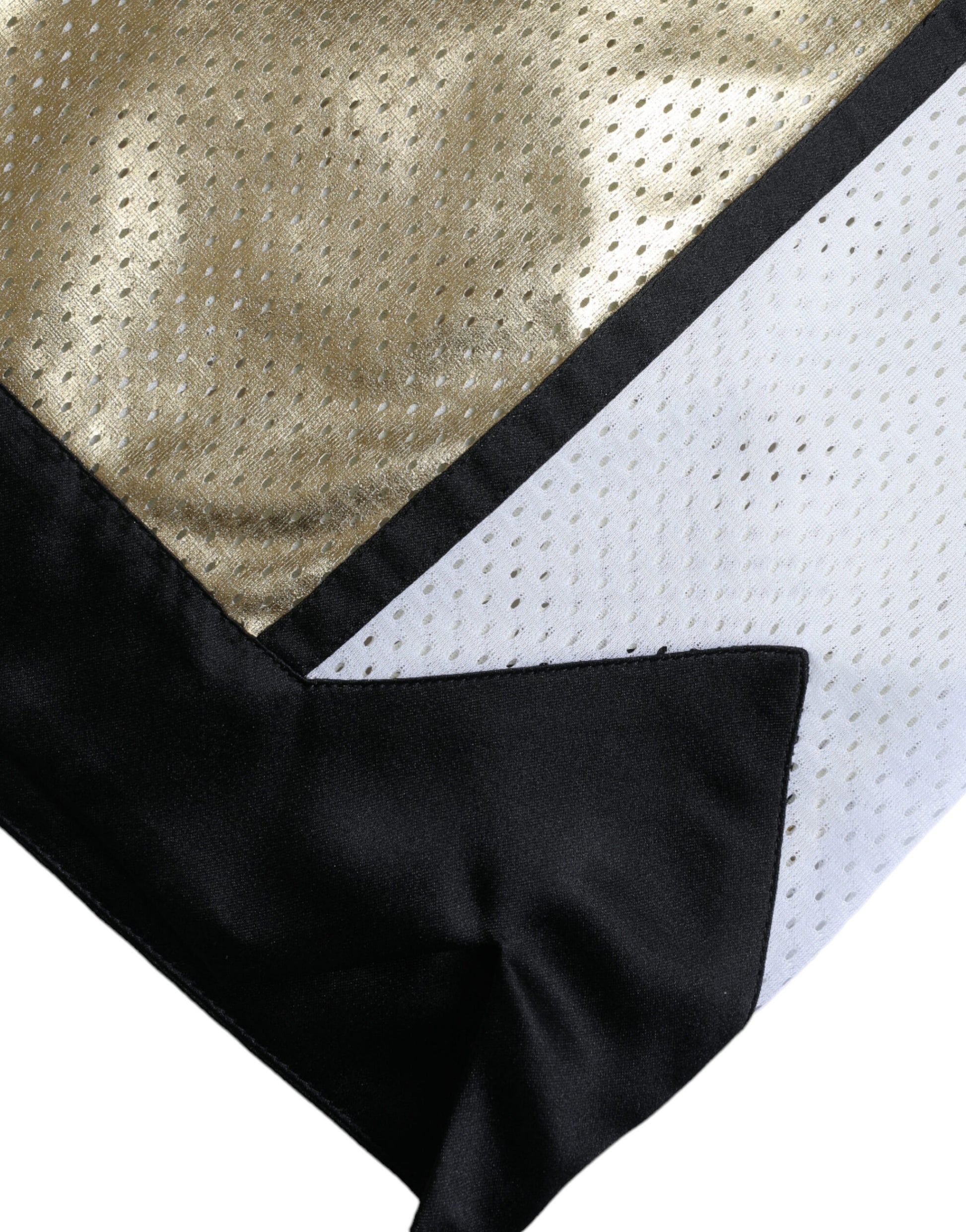 Black and gold sequined fabric