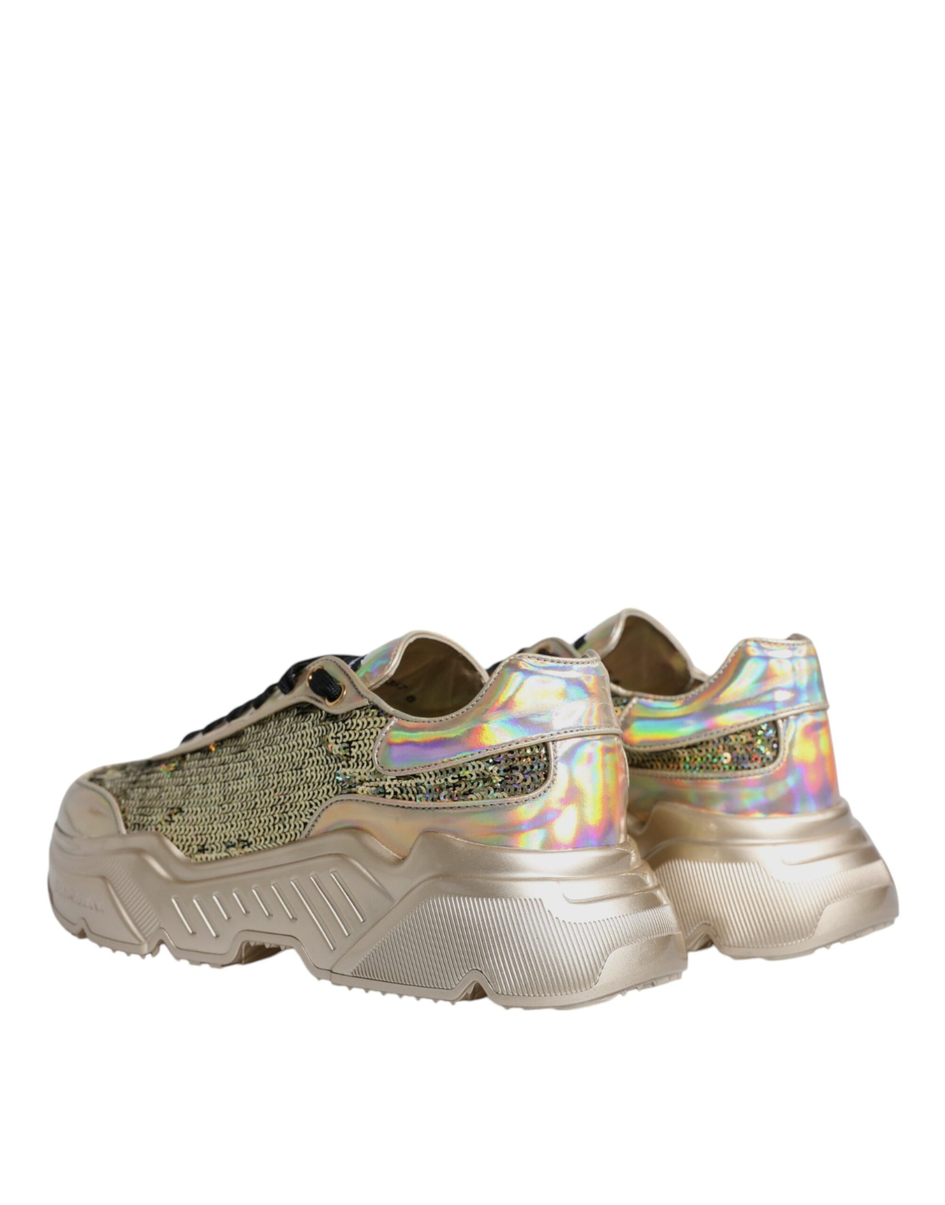 Pair of sneakers with reflective material on side panels