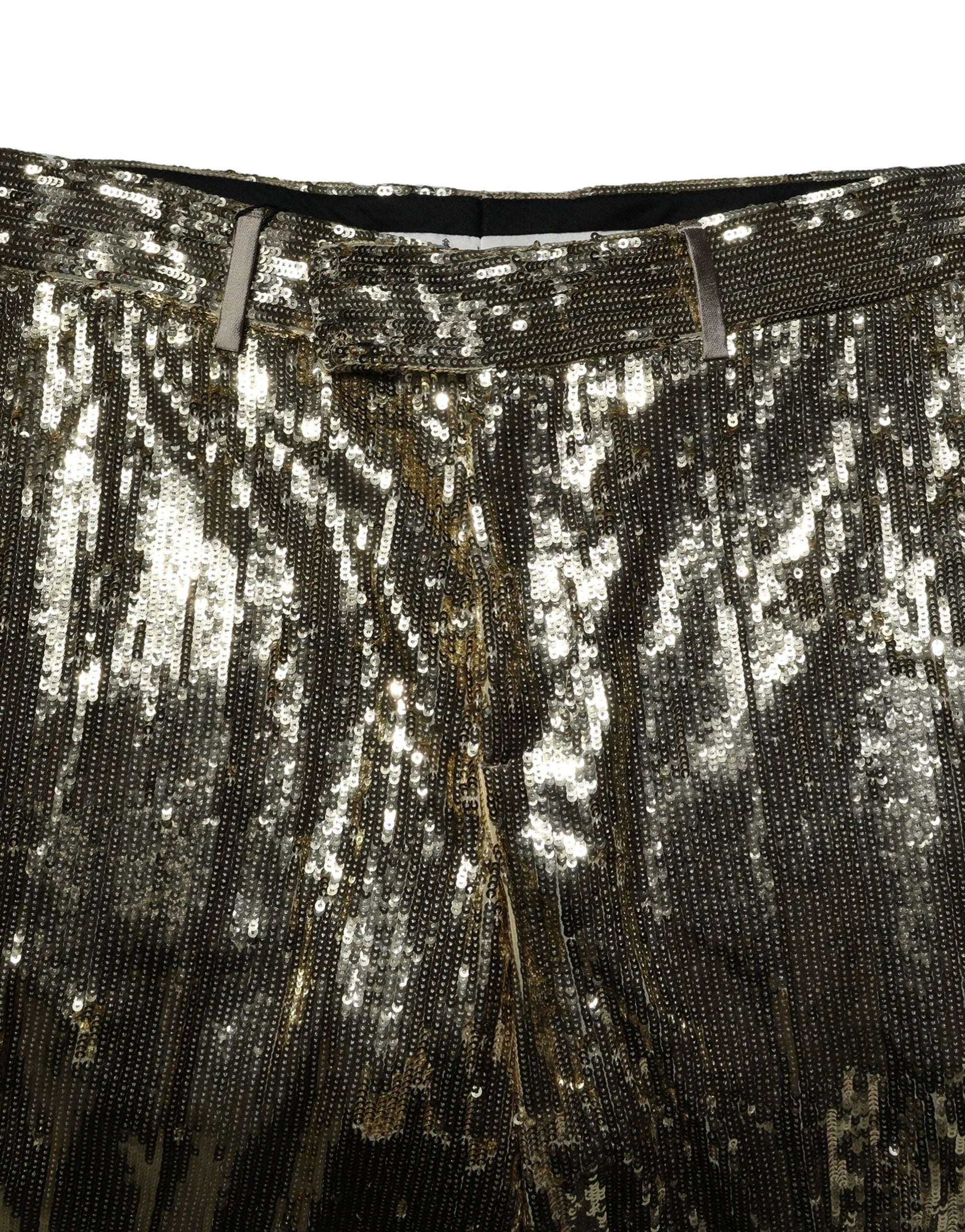 Gold sequin flared pants