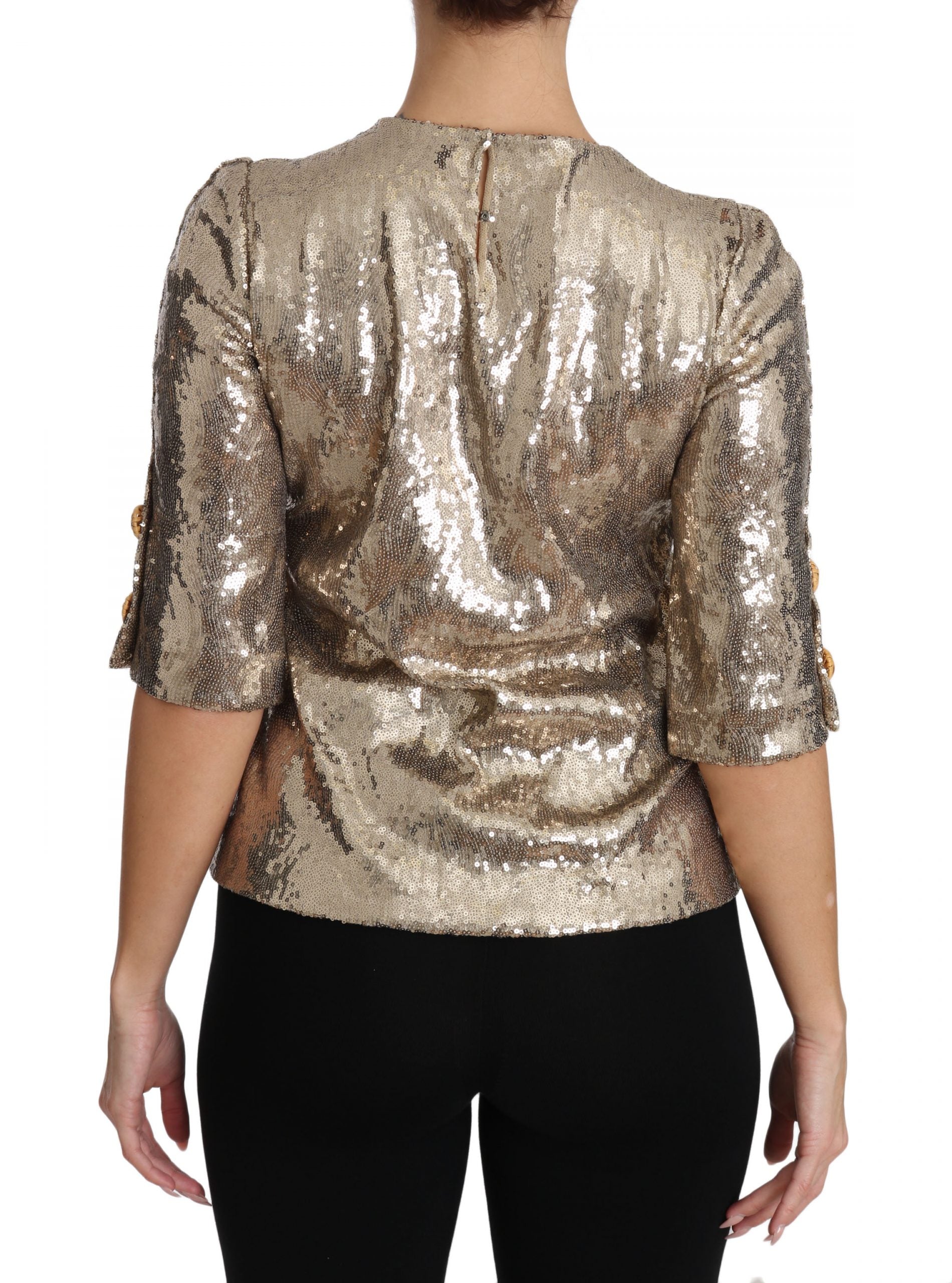 Shiny gold sequin jacket