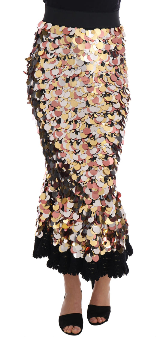 Skirt with floral pattern and ruffles