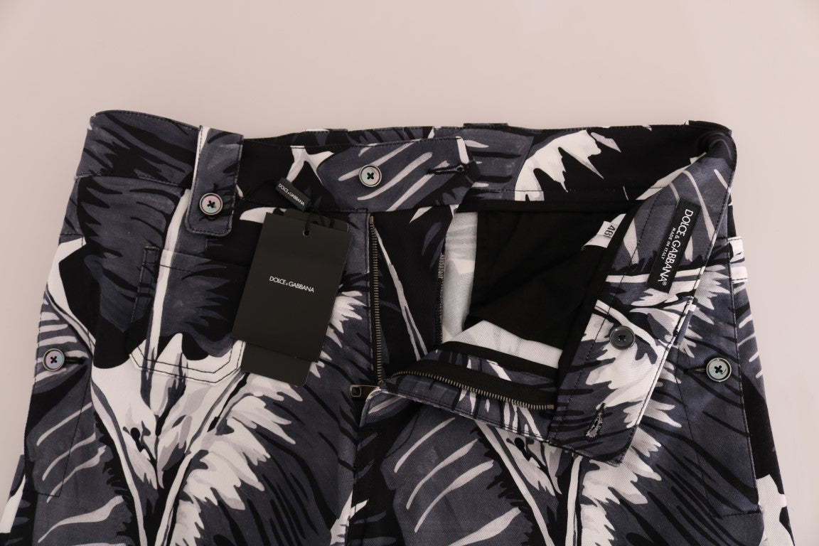 Black and white floral patterned shorts