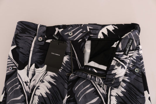 Black and white floral patterned shorts