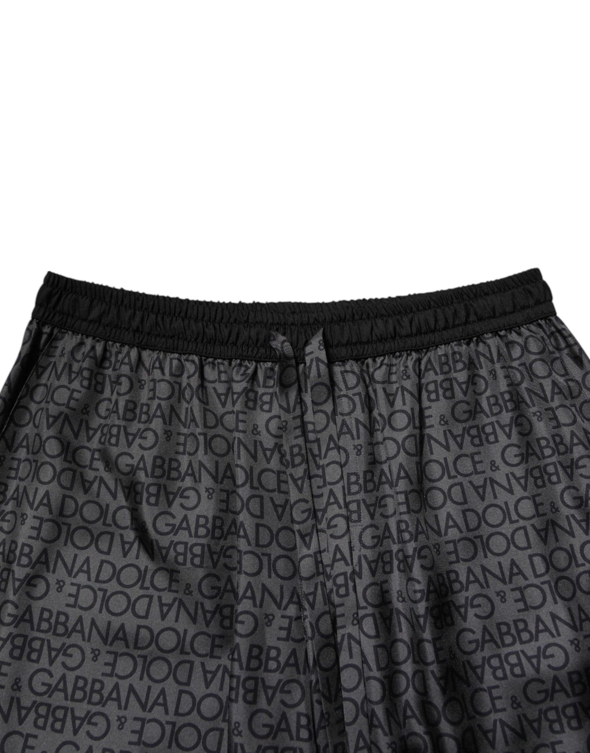 Pair of black shorts with white writing
