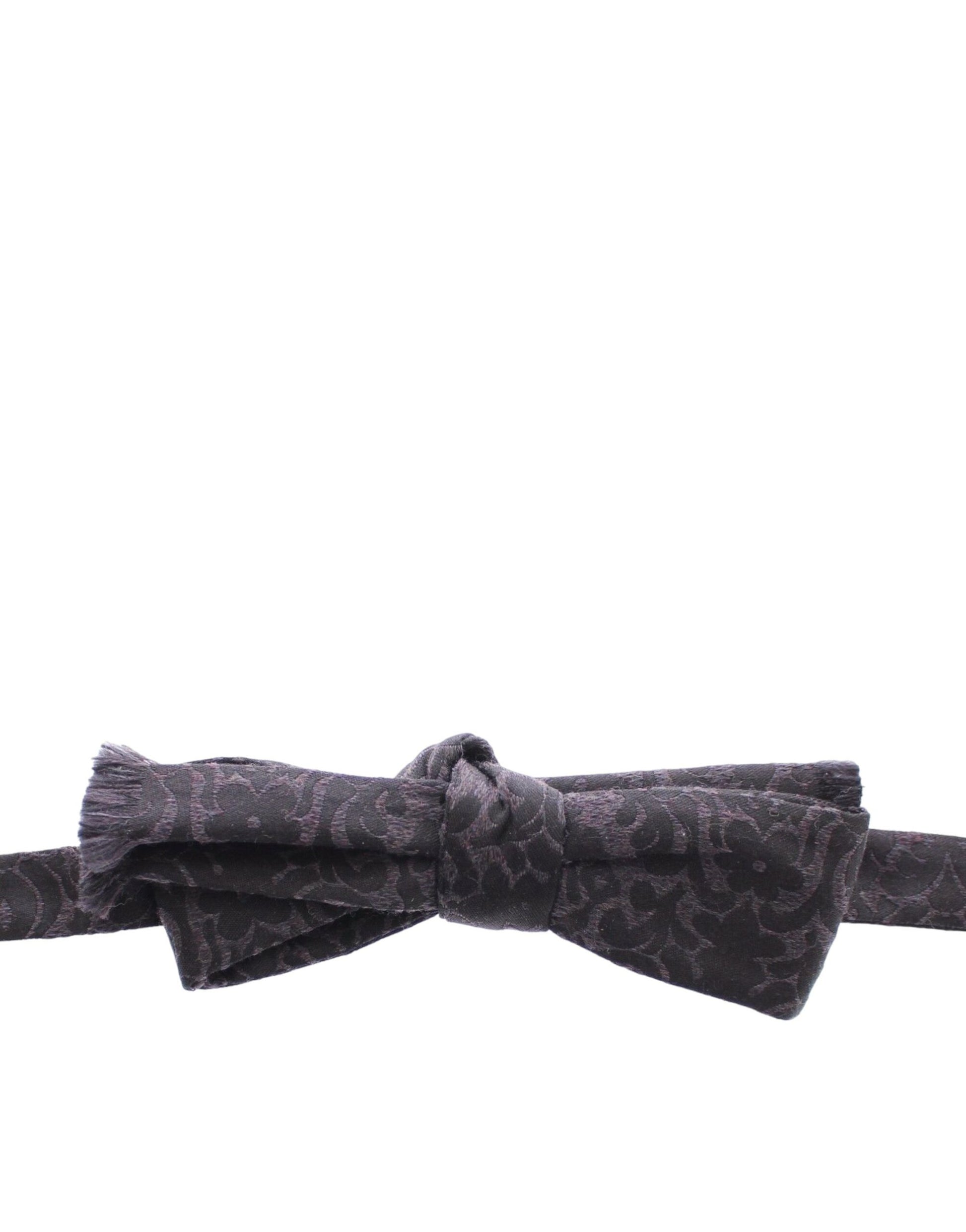 Black bow tie on white background