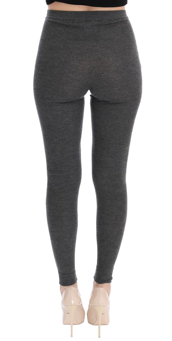 Pair of gray leggings on a mannequin
