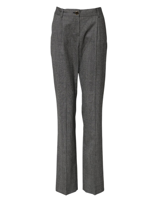 Pair of gray trousers with a patterned design