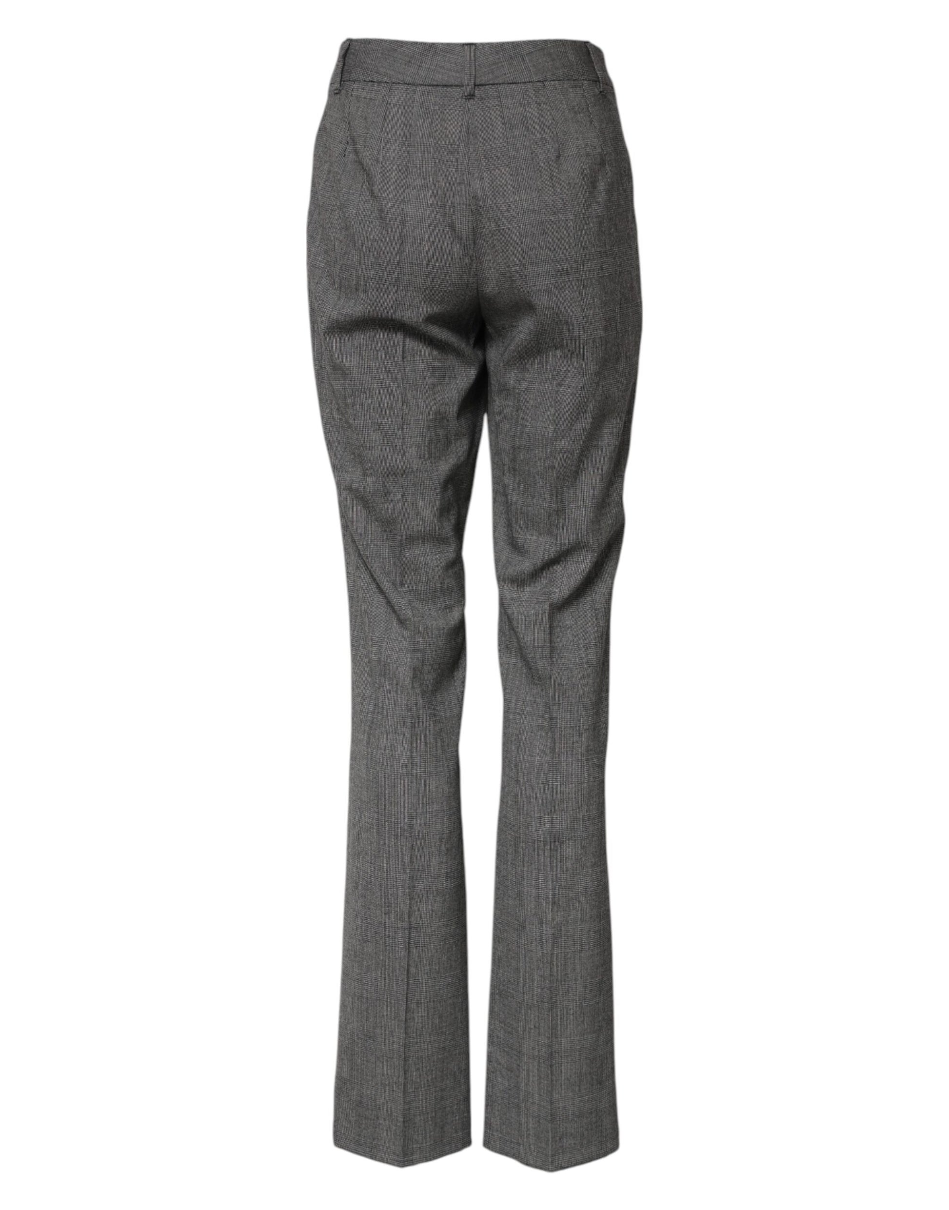 Pair of grey pants with flared legs